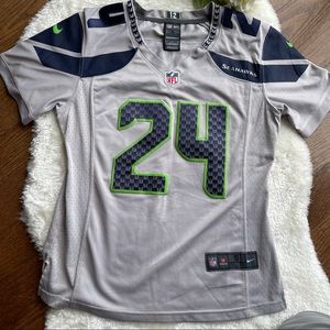 NIKE SEATTLE SEAHAWKS MARSHAWN LYNCH YOUTH FOOTBALL JERSEY SMALL